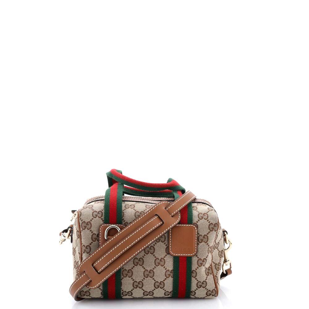Gucci Web Boston Bag Gg Canvas Mini #267758G17B